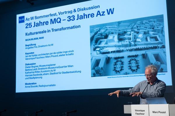 25 Jahre MQ – 33 Jahre Az W. Kulturareale in Transformation (Architekturzentrum Wien, 24.6.2026) Foto: eSeL.at - Lorenz Seidler