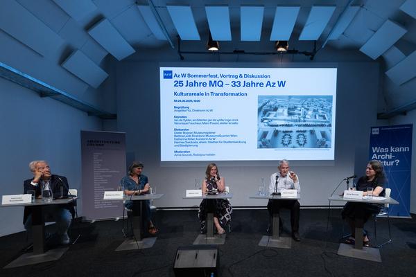 25 Jahre MQ – 33 Jahre Az W. Kulturareale in Transformation (Architekturzentrum Wien, 24.6.2026) Foto: eSeL.at - Lorenz Seidler