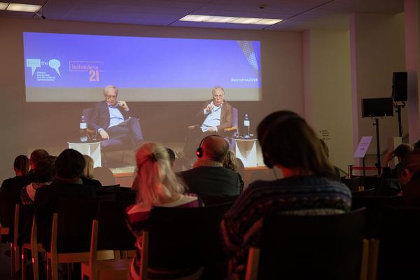 Eurozine2018: Gemeinsme Wagnisse - Europa Zuerst! Daniel Cohn-Bendit & Claus Leggewie (2.11.2018) https://esel.cc/B21_eurozine2018 | Foto: eSeL Foto: eSeL.at - Lorenz Seidler