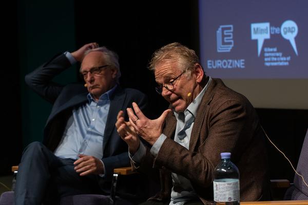 Eurozine2018: Gemeinsme Wagnisse - Europa Zuerst! Daniel Cohn-Bendit & Claus Leggewie (2.11.2018) https://esel.cc/B21_eurozine2018 | Foto: eSeL Foto: eSeL.at - Lorenz Seidler