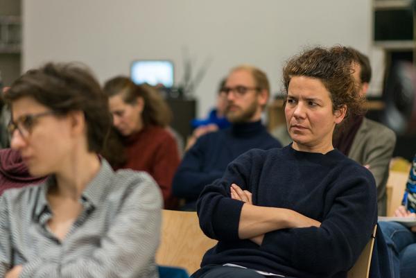 Gespräche zur Kunst im öffentlichen Raum: Nil Yalter (Kunst im öffentlichen Raum Niederösterreich im Kunstraum Niederösterreich, 15.11.2018) http://www.kunstraum.net/de/ausstellungen/gespraech-mit-nil-yalter | Foto: eSeL