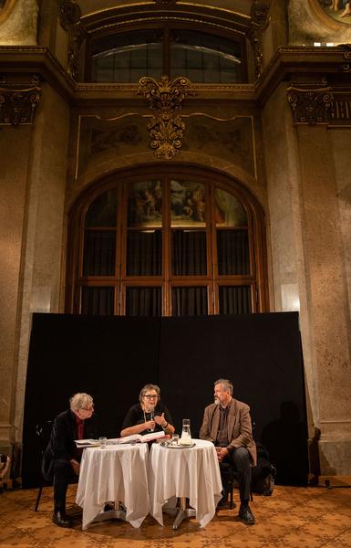 Gemäldegalerie @ Theatermuseum: Maxim Kantor im Gespräch mit Eva Blimlinger und Wolfgang Kos (21.11.2018) https://2018.viennaartweek.at/de/program/talk-maxim-kantor-eva-blimlinger-und-wolfgang-kos | Foto: eSeL Foto: eSeL.at - Lorenz Seidler