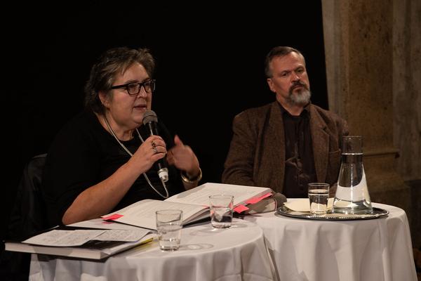 Gemäldegalerie @ Theatermuseum: Maxim Kantor im Gespräch mit Eva Blimlinger und Wolfgang Kos (21.11.2018) https://2018.viennaartweek.at/de/program/talk-maxim-kantor-eva-blimlinger-und-wolfgang-kos | Foto: eSeL Foto: eSeL.at - Lorenz Seidler