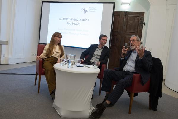 Haus der Geschichte Österreich: Künstlerinnengespräch Susan Philipsz und Kaspar König (12.3.2018, Nationalbibliothek) http://hdgoe.at | Foto: eSeL.at - Lorenz Seidler Foto: eSeL.at - Lorenz Seidler