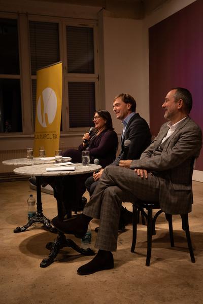 Österr. Gesellschaft für Kulturpolitik: Kulturpolitische Gespräche - Matthias Dusini im Gespräch mit Veronica Kaup-Hasler & Thomas Drozda (13.11.2018) https://esel.cc/kulturpolitik_drozda-kauphasler | Foto: eSeL Foto: eSeL.at - Lorenz Seidler