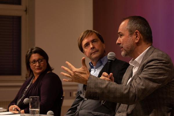 Österr. Gesellschaft für Kulturpolitik: Kulturpolitische Gespräche - Matthias Dusini im Gespräch mit Veronica Kaup-Hasler & Thomas Drozda (13.11.2018) https://esel.cc/kulturpolitik_drozda-kauphasler | Foto: eSeL Foto: eSeL.at - Lorenz Seidler
