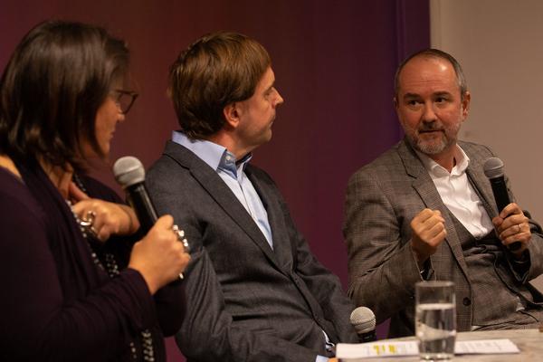 Österr. Gesellschaft für Kulturpolitik: Kulturpolitische Gespräche - Matthias Dusini im Gespräch mit Veronica Kaup-Hasler & Thomas Drozda (13.11.2018) https://esel.cc/kulturpolitik_drozda-kauphasler | Foto: eSeL Foto: eSeL.at - Lorenz Seidler
