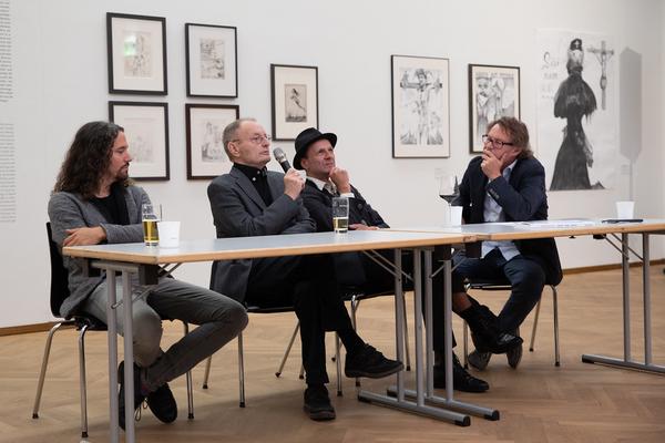 MQ SommerÖffnung  - Leopoldmuseum Podiumsdiskussion Thomas Palme & Günter Brus (17.5.2018) http://mqw.at/sommer | Foto: eSeL Foto: eSeL.at - Lorenz Seidler