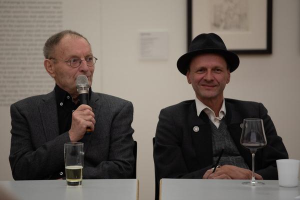 MQ SommerÖffnung  - Leopoldmuseum Podiumsdiskussion Thomas Palme & Günter Brus (17.5.2018) http://mqw.at/sommer | Foto: eSeL Foto: eSeL.at - Lorenz Seidler