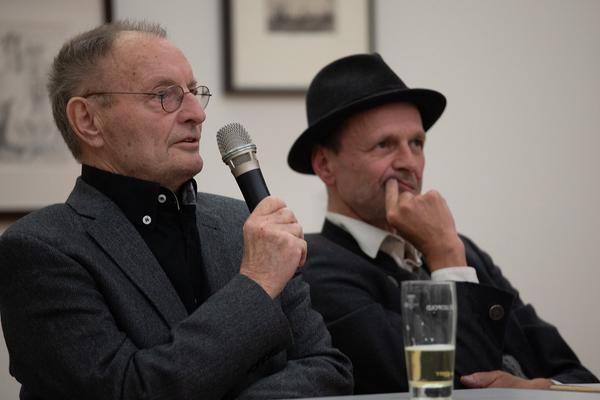 MQ SommerÖffnung  - Leopoldmuseum Podiumsdiskussion Thomas Palme & Günter Brus (17.5.2018) http://mqw.at/sommer | Foto: eSeL Foto: eSeL.at - Lorenz Seidler