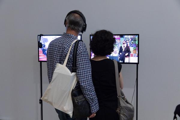 Kunstraum Niederösterreich: The Two Halves of Martha Wilson's Brain. Gespräch & Eröffnung (7.6.2018, Eröffnung) http://www.kunstraum.net/en/Exhibitions/40-martha-wilson | Foto: eSeL Foto: eSeL.at - Lorenz Seidler