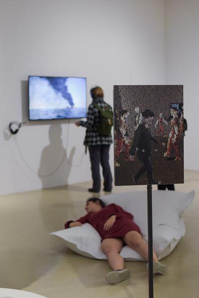 Kunstraum Niederösterreich: VIENNA ART WEEK - Technopolitics Kuratorenführung & "The Swarming Gallery" Performance by kondition pluriel (22.11.2018) http://www.kunstraum.net/de/ausstellungen/56-vienna-art-week | Foto: eSeL.at - Joanna Pianka Foto: JOANNA PIANKA     300dpi.at