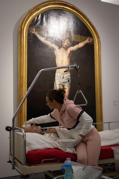 Dom Museum Wien:  „Wund E rrr N“ - Performance von Hannes Priesch &  Künstlergespräch mit Johanna Schwanberg und Gustav Schörghofer (21.11.2018) https://2018.viennaartweek.at/de/program/performance-talk-wund-e-rrr-n | Foto: eSeL Foto: eSeL.at - Lorenz Seidler