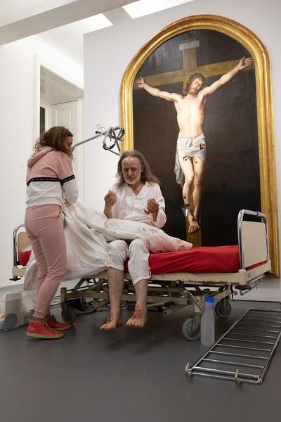 Dom Museum Wien:  „Wund E rrr N“ - Performance von Hannes Priesch &  Künstlergespräch mit Johanna Schwanberg und Gustav Schörghofer (21.11.2018) https://2018.viennaartweek.at/de/program/performance-talk-wund-e-rrr-n | Foto: eSeL Foto: eSeL.at - Lorenz Seidler