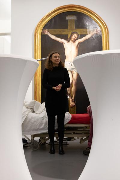 Dom Museum Wien:  „Wund E rrr N“ - Performance von Hannes Priesch &  Künstlergespräch mit Johanna Schwanberg und Gustav Schörghofer (21.11.2018) https://2018.viennaartweek.at/de/program/performance-talk-wund-e-rrr-n | Foto: eSeL Foto: eSeL.at - Lorenz Seidler