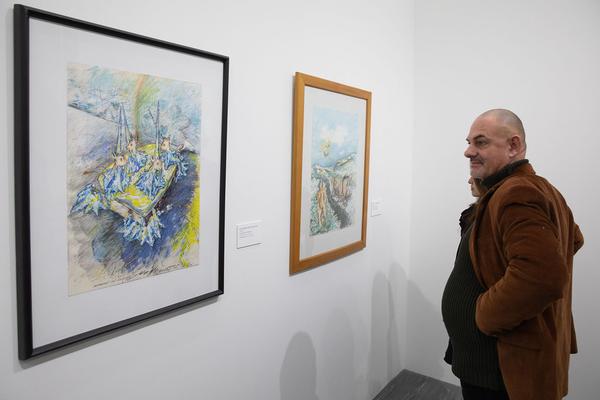 Belvedere 21: Christian Ludwig Attersee - Feuerstelle (Eröffnung, 31.1.2019) https://belvedere21.at/attersee | Foto: eSeL Foto: eSeL.at - Lorenz Seidler