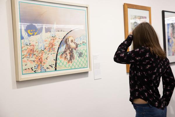 Belvedere 21: Christian Ludwig Attersee - Feuerstelle (Eröffnung, 31.1.2019) https://belvedere21.at/attersee | Foto: eSeL Foto: eSeL.at - Lorenz Seidler