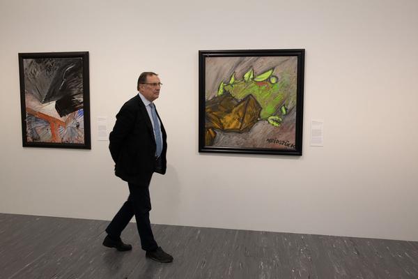 Belvedere 21: Christian Ludwig Attersee - Feuerstelle (Eröffnung, 31.1.2019) https://belvedere21.at/attersee | Foto: eSeL Foto: eSeL.at - Lorenz Seidler