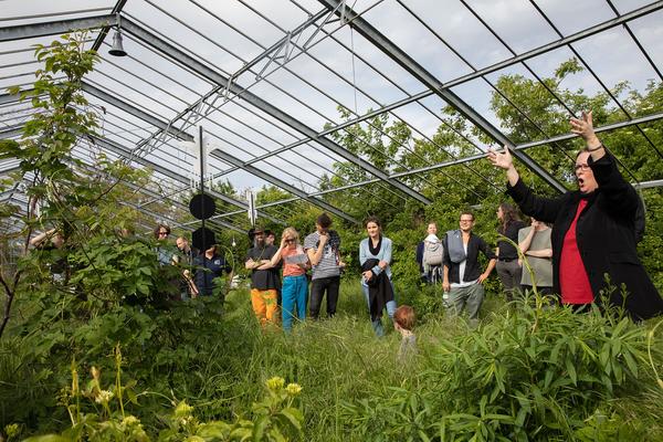 Club Real - Jenseits der Natur: Zweite Sitzung des Gartenparlaments (brut & KOER, 11.5.2019, Gewächshaus im Floridsdorfer Donaufeld, Nordmanngasse 60) https://esel.cc/ClubReal_brut | https://esel.cc/ClubReal_KOER | Foto: eSeL Foto: eSeL.at - Lorenz Seidler