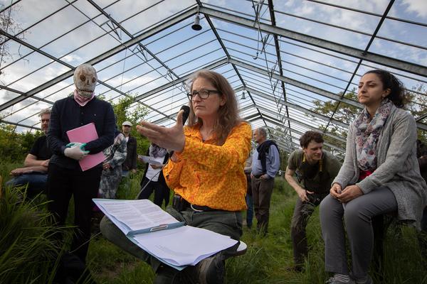 Club Real - Jenseits der Natur: Zweite Sitzung des Gartenparlaments (brut & KOER, 11.5.2019, Gewächshaus im Floridsdorfer Donaufeld, Nordmanngasse 60) https://esel.cc/ClubReal_brut | https://esel.cc/ClubReal_KOER | Foto: eSeL Foto: eSeL.at - Lorenz Seidler