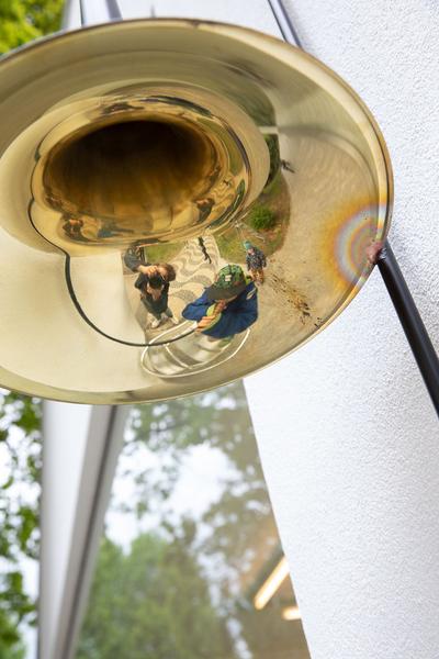 Kunstraum Weikendorf: Constantin Luser: Black Trombone (Eröffnung, 26.4.2019, Kunst im öffentlichen Raum Niederösterreich) https://esel.at/termin/100959 | Foto: eSeL Foto: eSeL.at - Lorenz Seidler