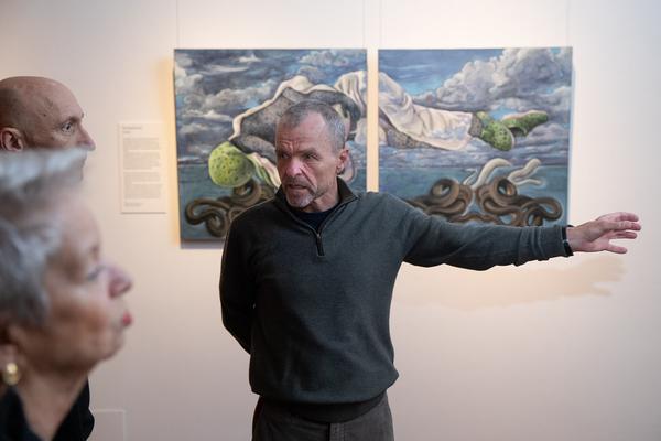 Vienna Art Week 2019: Nepal Art Now. Direktorenführung mit Christian Schicklgruber (flat 1, 19.11.2019) https://www.viennaartweek.at | Foto: eSeL Foto: eSeL.at - Lorenz Seidler
