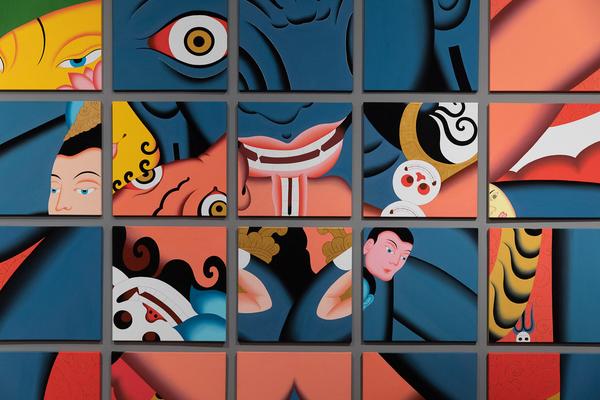 Vienna Art Week 2019: Nepal Art Now. Direktorenführung mit Christian Schicklgruber (flat 1, 19.11.2019) https://www.viennaartweek.at | Foto: eSeL Foto: eSeL.at - Lorenz Seidler