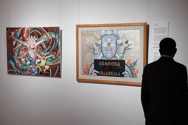 Vienna Art Week 2019: Nepal Art Now. Direktorenführung mit Christian Schicklgruber (flat 1, 19.11.2019) https://www.viennaartweek.at | Foto: eSeL Foto: eSeL.at - Lorenz Seidler