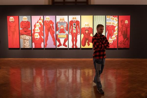 Vienna Art Week 2019: Nepal Art Now. Direktorenführung mit Christian Schicklgruber (flat 1, 19.11.2019) https://www.viennaartweek.at | Foto: eSeL Foto: eSeL.at - Lorenz Seidler
