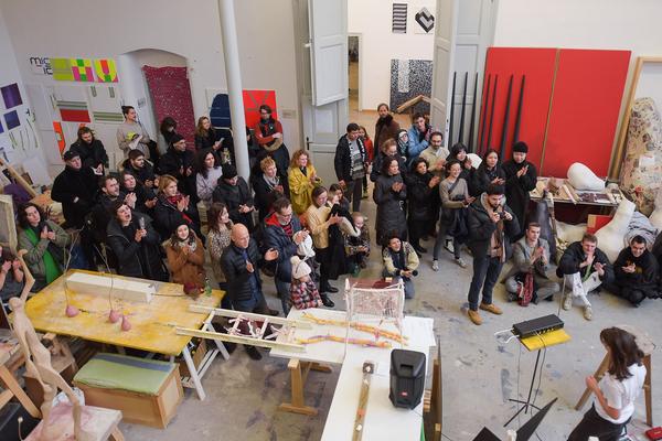 Akademie der Bild. Künste Wien: Rundgang 2019 - Wodka Brunch & Bildhauer-Ateliers (Kurzbauergasse, 27.1.2019) https://esel.cc/rundgang2019 | Foto: eSeL.at - Joanna Pianka