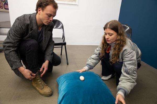Galerie Krobath: Performance Sophie Süßmilch & Vito Baumüller "Kokon" (Vienna Art Week, 22.11.2019) https://esel.at/termin/104025 | Foto: eSeL Foto: eSeL.at - Lorenz Seidler