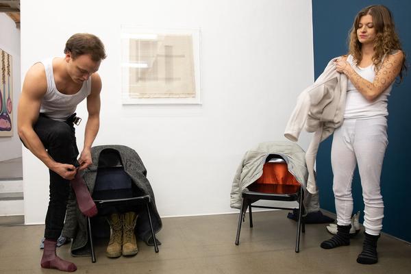 Galerie Krobath: Performance Sophie Süßmilch & Vito Baumüller "Kokon" (Vienna Art Week, 22.11.2019) https://esel.at/termin/104025 | Foto: eSeL Foto: eSeL.at - Lorenz Seidler