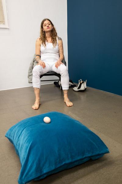 Galerie Krobath: Performance Sophie Süßmilch & Vito Baumüller "Kokon" (Vienna Art Week, 22.11.2019) https://esel.at/termin/104025 | Foto: eSeL Foto: eSeL.at - Lorenz Seidler