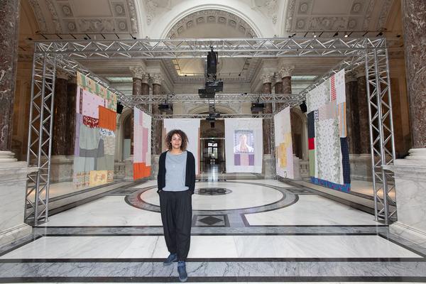 Haus der Geschichte Österreich: STRICKEN.  Installation von Magda Korsinsky (Wiener Festwochen, Alma Rose Plateau, 15.5. - 10.6.2019) https://www.hdgoe.at/stricken-die-installation | Foto: eSeL Foto: eSeL.at - Lorenz Seidler