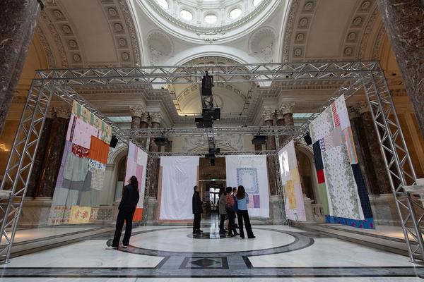 Haus der Geschichte Österreich: STRICKEN.  Installation von Magda Korsinsky (Wiener Festwochen, Alma Rose Plateau, 15.5. - 10.6.2019) https://www.hdgoe.at/stricken-die-installation | Foto: eSeL Foto: eSeL.at - Lorenz Seidler