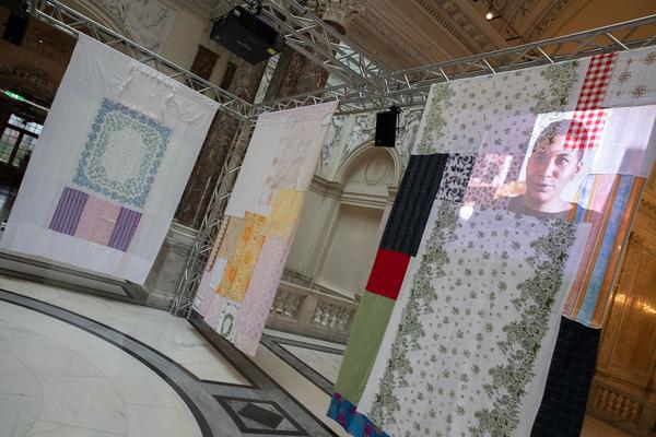 Haus der Geschichte Österreich: STRICKEN.  Installation von Magda Korsinsky (Wiener Festwochen, Alma Rose Plateau, 15.5. - 10.6.2019) https://www.hdgoe.at/stricken-die-installation | Foto: eSeL Foto: eSeL.at - Lorenz Seidler