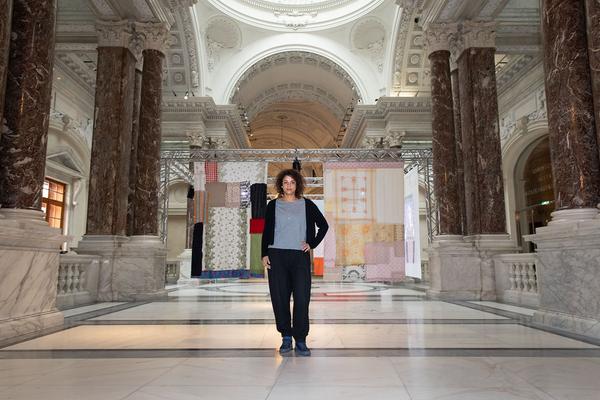 Haus der Geschichte Österreich: STRICKEN.  Installation von Magda Korsinsky (Wiener Festwochen, Alma Rose Plateau, 15.5. - 10.6.2019) https://www.hdgoe.at/stricken-die-installation | Foto: eSeL Foto: eSeL.at - Lorenz Seidler