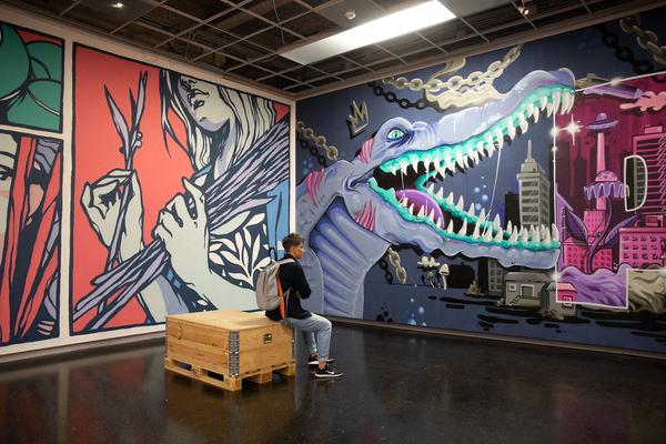 Wien Museum: TAKEOVER. Street Art & Skateboarding (5.7. - 1.9.2019) https://esel.at/termin/102641 | Foto: eSeL Foto: eSeL.at - Lorenz Seidler