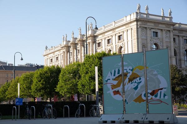 Q21: Alles wird Gut (MuseumsQuartier Vorplatz, seit 16.4.2020) http://www.q21.at | https://artis.love/wrk/alles-wird-gut-mq-wien | Foto: eSeL Foto: eSeL.at - Lorenz Seidler