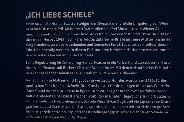 Leopold Museum: Hundertwasser – Schiele: Imagine Tomorrow (20.2. - 31.8.2020) https://esel.at/termin/104394 | Foto: eSeL Foto: eSeL.at - Lorenz Seidler