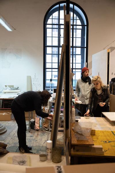 Akademie der Bildenden Künste Wien: Rungang Aufbau (21.1.2020, Semperdept/Lehargasse) https://www.akbild.ac.at/Portal/organisation/aktuelles/ausstellungen-vermittlung/rundgang-2020 | foto: eSeL Foto: eSeL.at - Lorenz Seidler