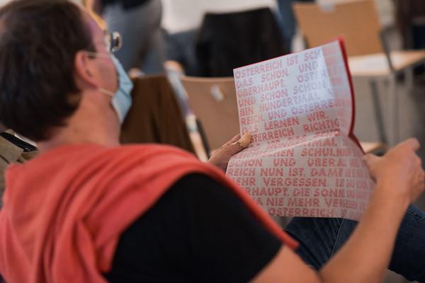 Sprachspiel. Biennale West: 425 Jahre Wiener Gruppe. (Alte Schieberkammer, 20.9.2020) https://esel.at/termin/106789 | Foto: eSeL.at - Joanna Pianka