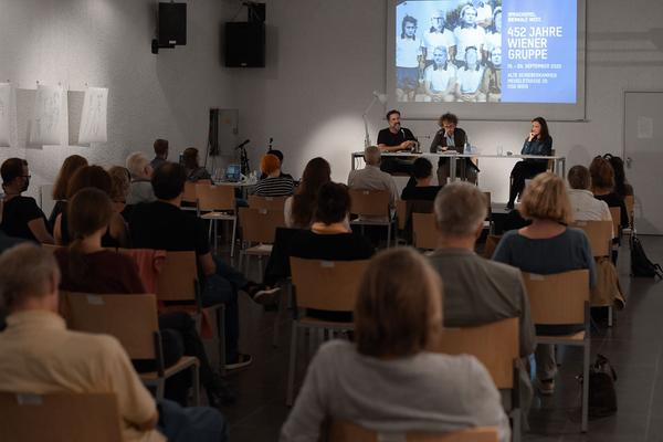 Sprachspiel. Biennale West: 425 Jahre Wiener Gruppe. (Alte Schieberkammer, 20.9.2020) https://esel.at/termin/106789 | Foto: eSeL.at - Joanna Pianka