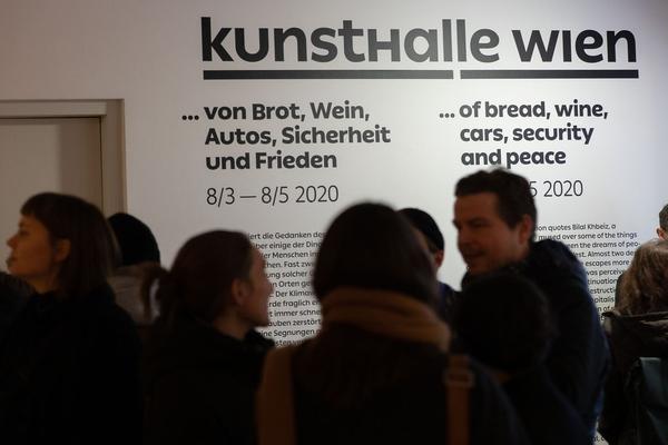 Kunsthalle Wien: … von Brot, Wein, Autos, Sicherheit und Frieden (8.3.2020, Eröffnung) https://kunsthallewien.at/veranstaltung/von-brot-wein-autos-sicherheit-und-frieden | Foto: eSeL Foto: eSeL.at - Lorenz Seidler