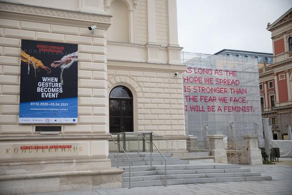Künstlerhaus: When Gesture becomes Event (8.12.2020 - 05.4.2021) https://esel.at/termin/107611 | Foto: eSeL Foto: eSeL.at - Lorenz Seidler