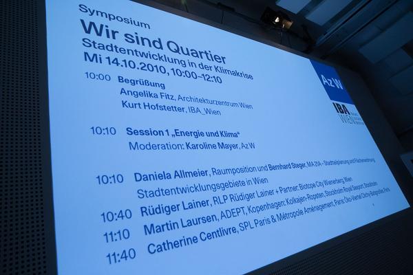 Architekturzentrum Wien: IBA Symposium: "Wir sind Quartier. Stadtentwicklung in der Klimakrise" (14.10.2020) Wie wohnen wir morgen?https://www.iba-wien.at/veranstaltungen/uebersicht/past-event-detail/event/wir-sind-quartier-symposium | Foto: eSeL Foto: eSeL.at - Lorenz Seidler
