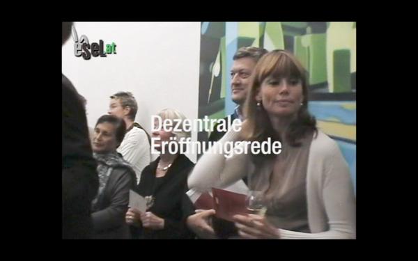 eSeL: Dezentrale Eröffnungsrede. Eröffnung Galerie Barbara Preyer & Austellung Clemens Fürtler (20.9.2007) Screenshots: eSeL Foto: eSeL.at - Lorenz Seidler