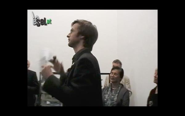 eSeL: Dezentrale Eröffnungsrede. Eröffnung Galerie Barbara Preyer & Austellung Clemens Fürtler (20.9.2007) Screenshots: eSeL Foto: eSeL.at - Lorenz Seidler