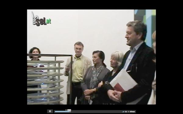 eSeL: Dezentrale Eröffnungsrede. Eröffnung Galerie Barbara Preyer & Austellung Clemens Fürtler (20.9.2007) Screenshots: eSeL Foto: eSeL.at - Lorenz Seidler