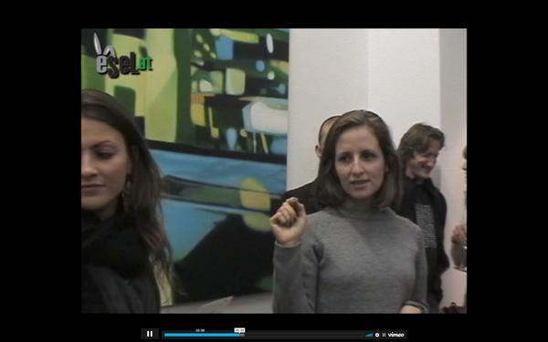 eSeL: Dezentrale Eröffnungsrede. Eröffnung Galerie Barbara Preyer & Austellung Clemens Fürtler (20.9.2007) Screenshots: eSeL Foto: eSeL.at - Lorenz Seidler